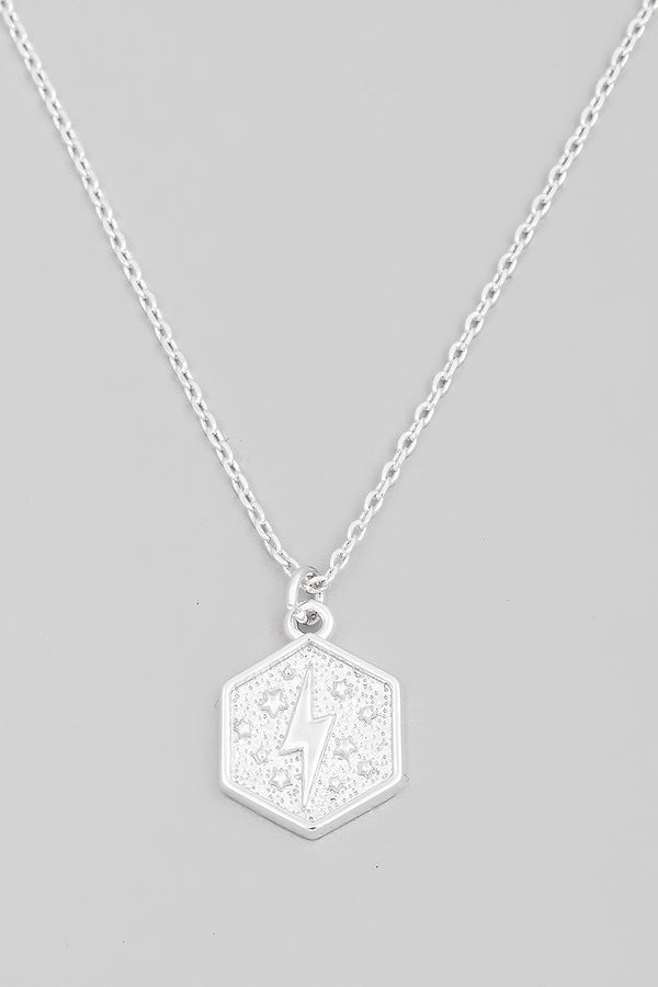 FMN133 Lightning Bolt Pendant Silver