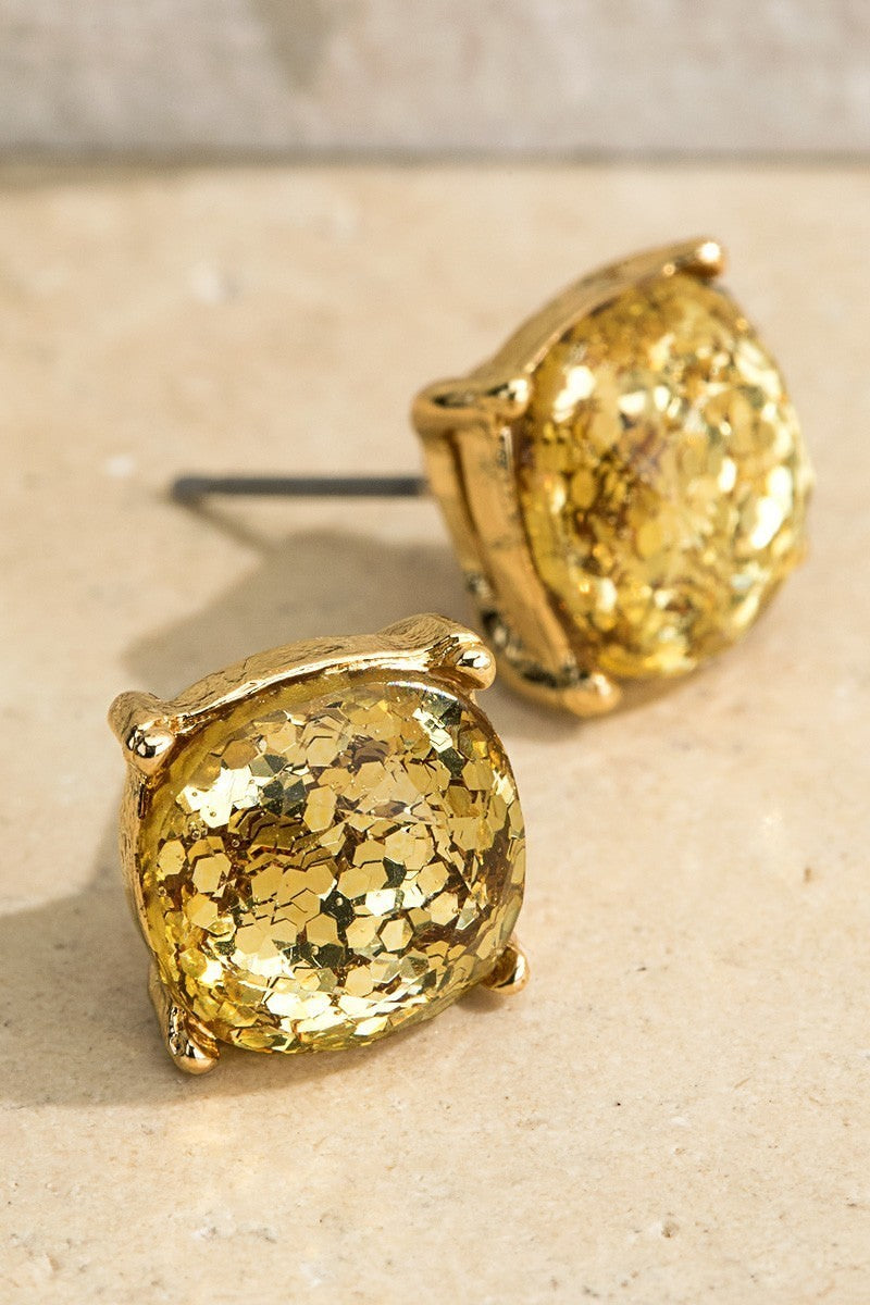 UBS024 Glitter Studs Gold