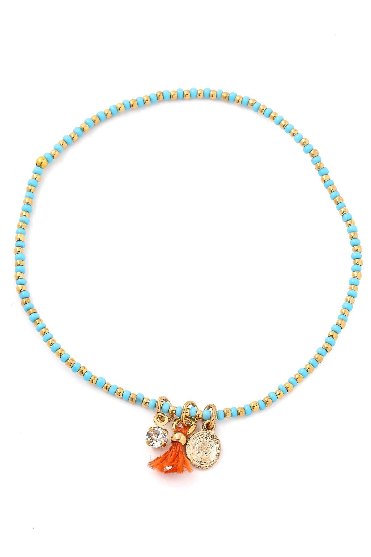 FMB040 Dainty Beaded Bracelet Turquoise